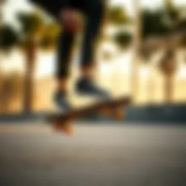 Skater Performing Tricks on 8.5 Skateboard Skater performing tricks with an 8.5 skateboard