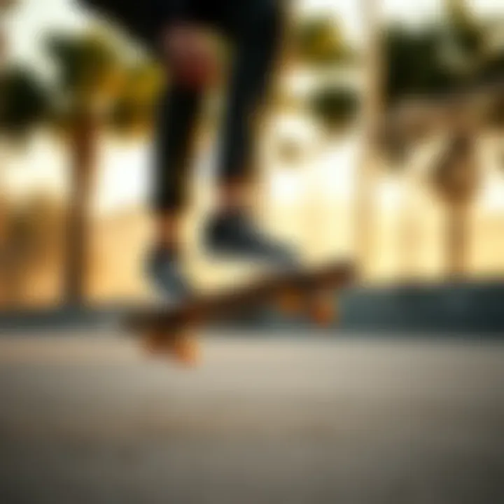 Skater Performing Tricks on 8.5 Skateboard Skater performing tricks with an 8.5 skateboard