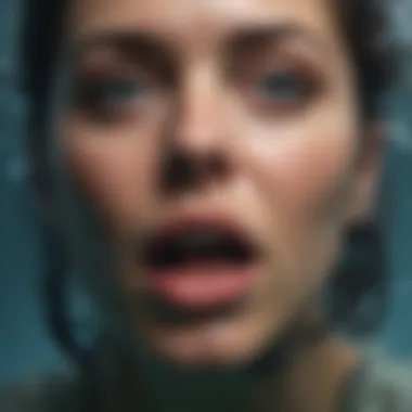 Thalassophobia: An Abstract Representation Abstract visualization of thalassophobia illustrating fear of the ocean