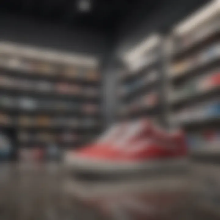 Vans sneakers displayed in a retail environment