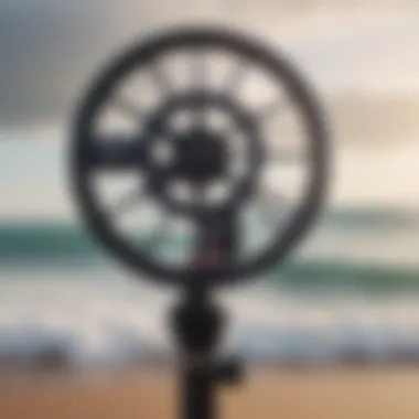 Anemometer in Action Anemometer measuring wind speed at a surf spot