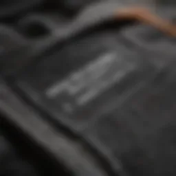 Close-up of a tailored clothing label