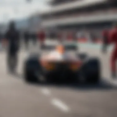 Drivers lining up on the starting grid, ready for the race