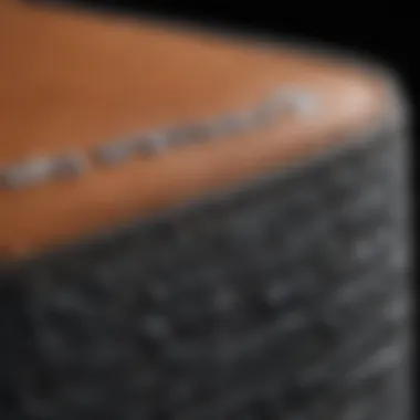 Close-up of the material texture used in the Vans bifold wallet