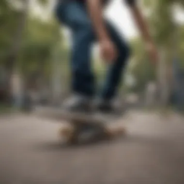 Person performing a skateboard trick while wearing Vans Butterfly Slip-Ons