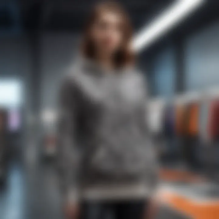 The Vans Checkerboard Hoodie displayed on a mannequin with contrasting accessories