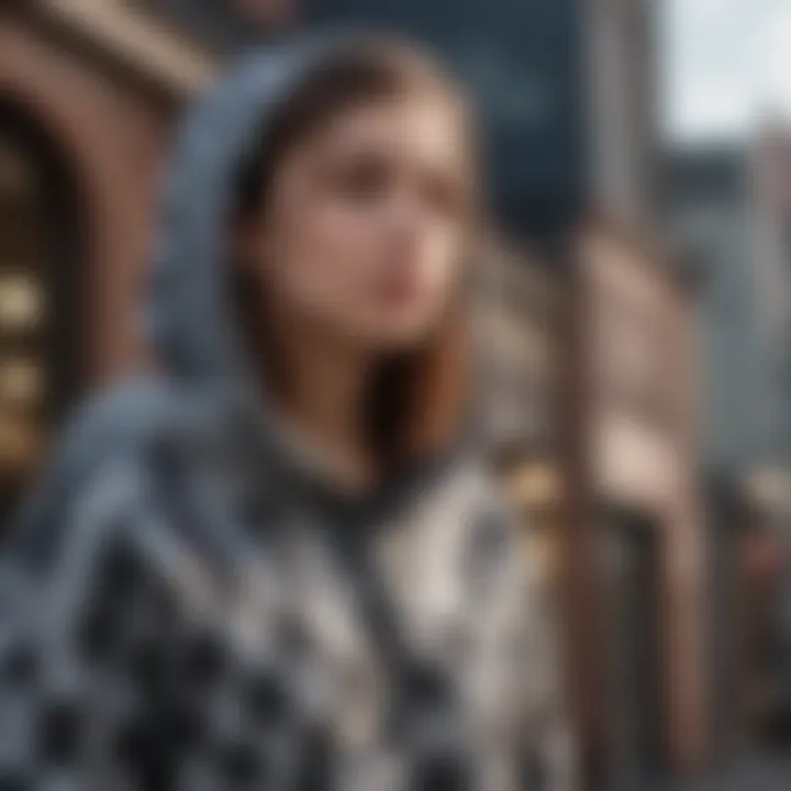 A lifestyle shot of a person engaged in an outdoor activity while wearing the Vans Checkerboard Hoodie