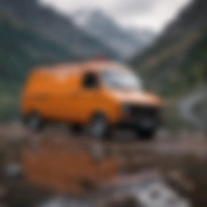 Stylish Vans clothing on a scenic outdoor backdrop
