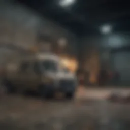 Dynamic action shot showcasing Vans Gore-Tex Camo in a skateboarding environment