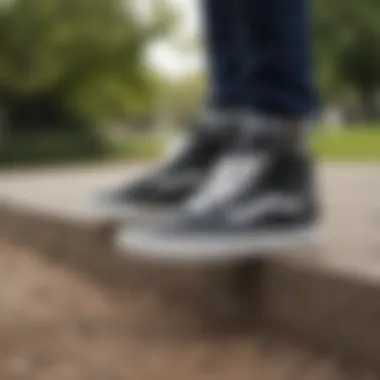 Skateboarders wearing Vans Half Cab shoes at a park