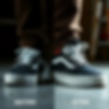Transformation Through Proper Maintenance Before and after comparison of Vans shoe maintenance