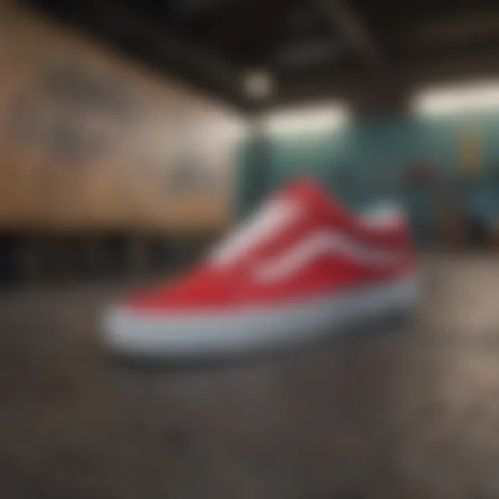 Vans Old Skool Velcro in an extreme sports setting