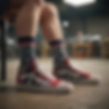 Versatile Design Display of Vans Peek a Check Socks Artistic arrangement of Vans Peek a Check socks showcasing their design versatility
