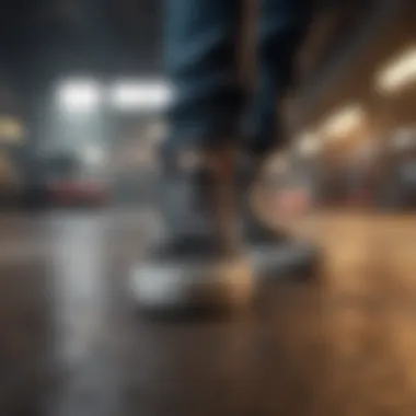 Illustration of Vans shoes in extreme sports action