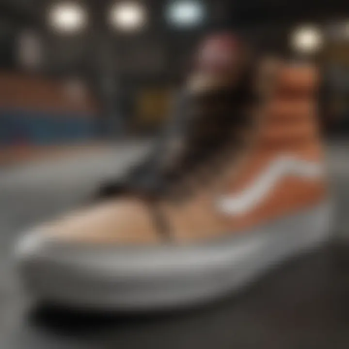 Close-up of Vans Skate Hi Comfycush showcasing unique cushioning technology