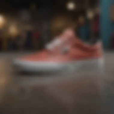 Design Innovations in Vans Skate Shoe Detailed view of the unique design features of Vans skate shoes.