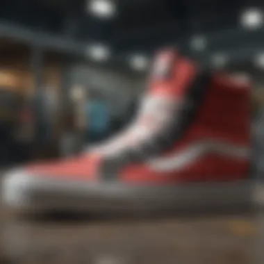 Popular Footwear for Extreme Sports Close-up of popular Vans footwear designed for extreme sports