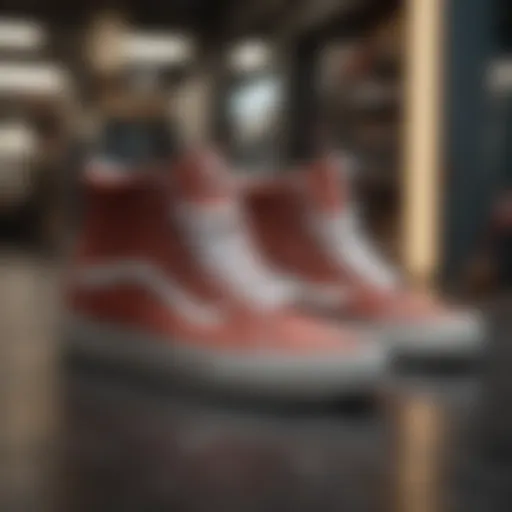 Stylish Vans footwear showcased in the store