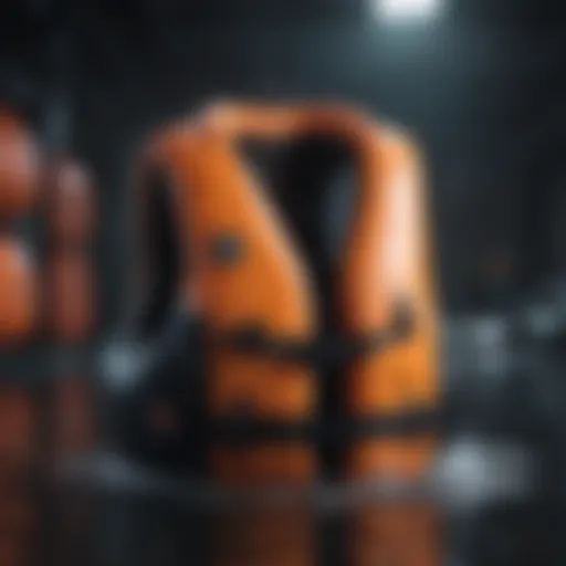 Innovative design of a water activated inflatable life vest.