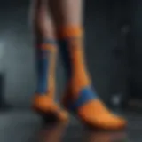 A display of various Nike sock styles showcasing their unique designs and technologies.