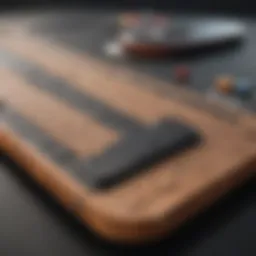 A close-up view of the Wirecutter balance board showcasing its unique design and texture.