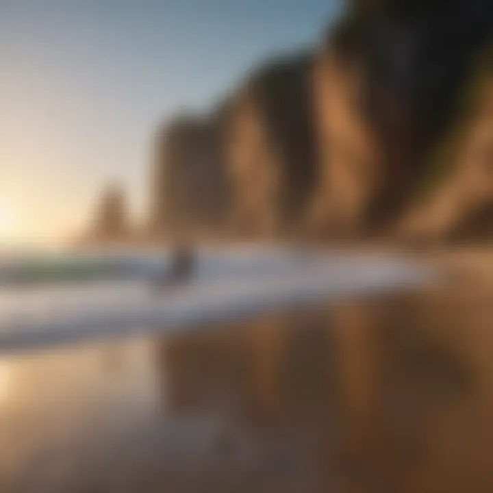 Group of surfers enjoying the beach atmosphere