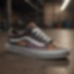 Stylish design of Vans athletic shoes highlighting unique patterns