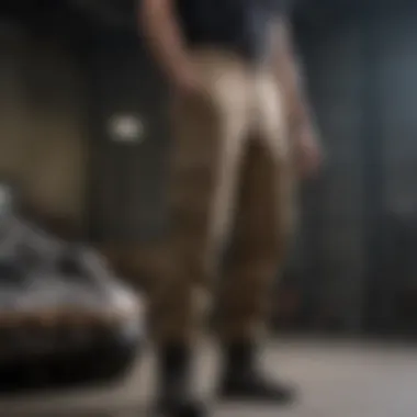 Exploring Fabric Choices for Optimal Performance Different fabric textures used in Y&R cargo pants