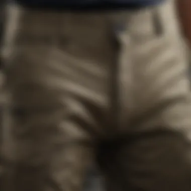 Detailed Look at Pocket Utility in Y&R Cargo Pants Close-up of Y&R cargo pants showcasing pocket design