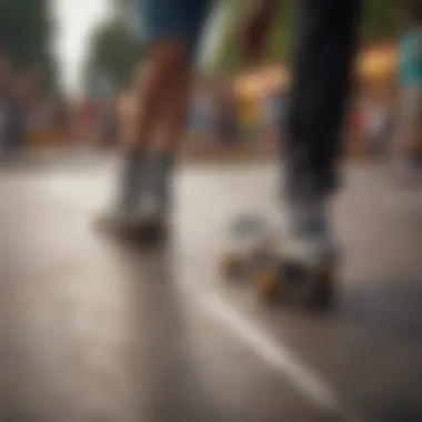 Young skaters enjoying a vibrant skate park scene